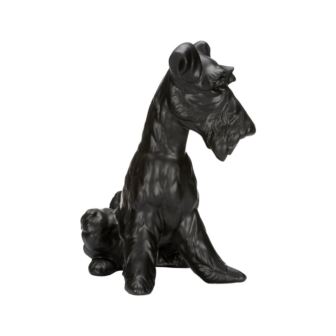Henry Schnauzer Dog Statue in Black