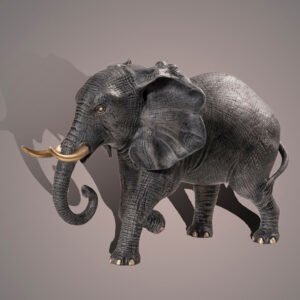 Bull Elephant Large Bronze Sculpture by Barry Stein Sculptures
