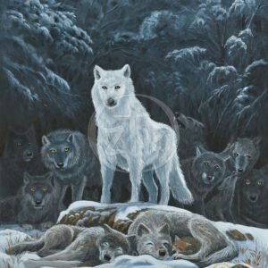 Winter Guard - Wolves - 12″ x 9″ Limited Edition Canvas