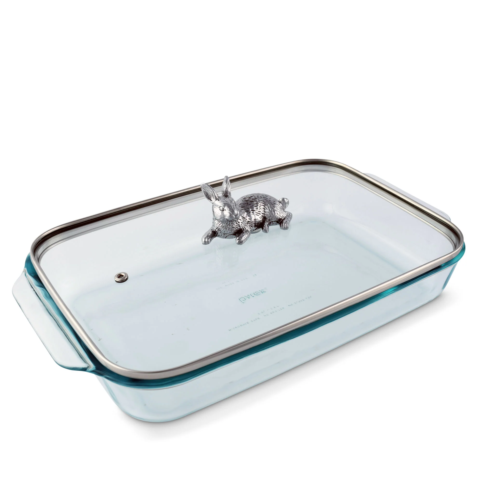 Bunny Lid with Pyrex 3 quart Baking Dish