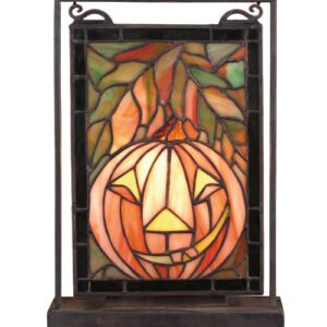 9.5" Wide X 10.5" High Jack O'Lantern Lighted Mini Tabletop Window