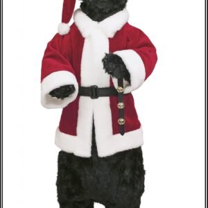 Ditz Designs Standing Santa Black Bear 58 in. No Teeth