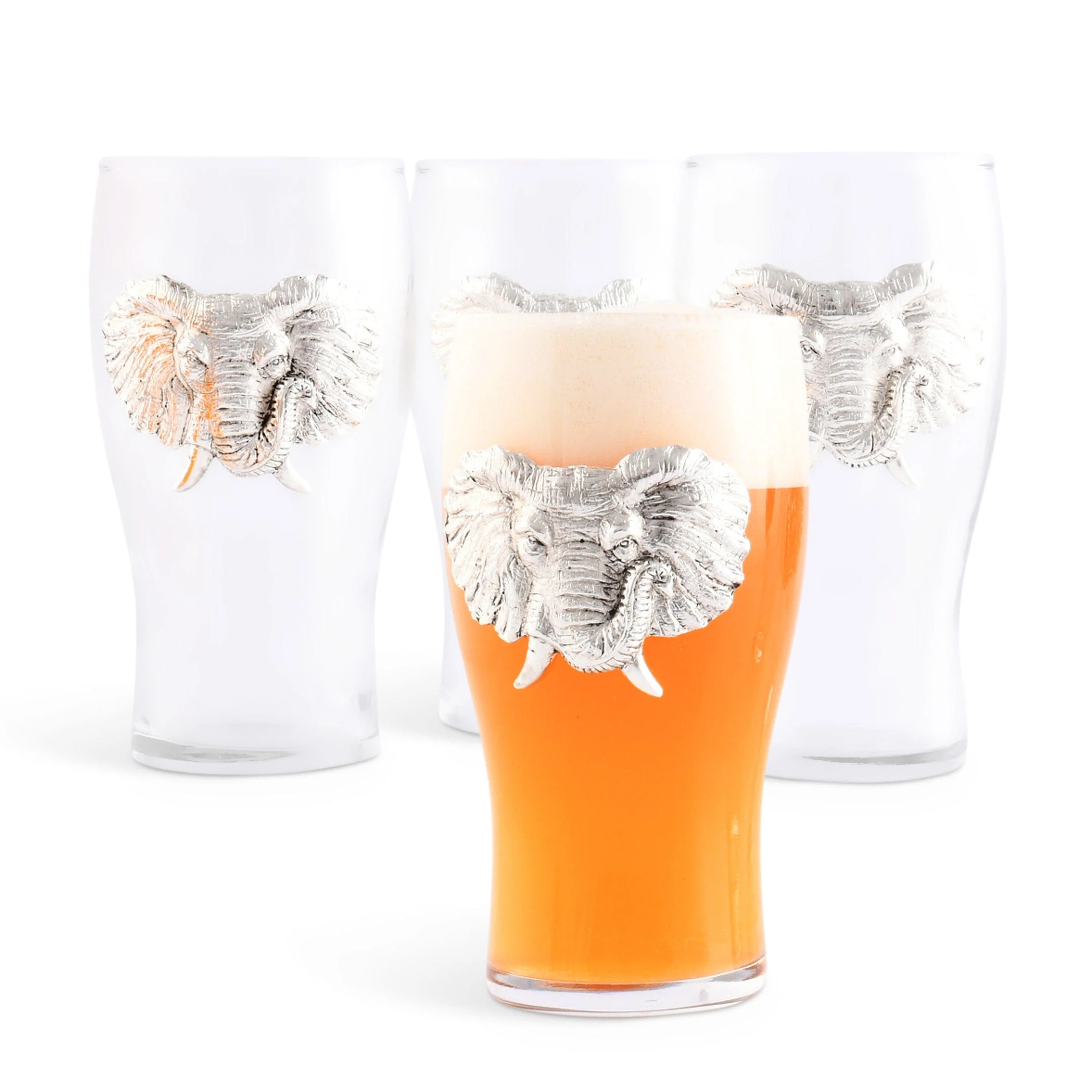 Elephant Beer Pint Glasses - Set of 4