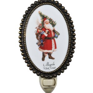 3.5"W Christmas Comin to Town Fused Oval Night Light