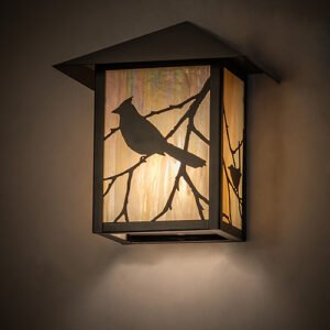 9" Wide Seneca Song Bird Left Wall Sconce