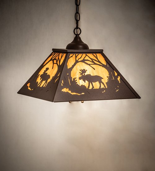 Rutic Pendant with Task Lighting
