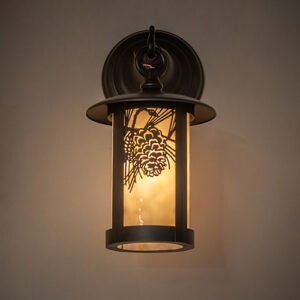 6" Wide Fulton Winter Pine Hanging Wall Sconce