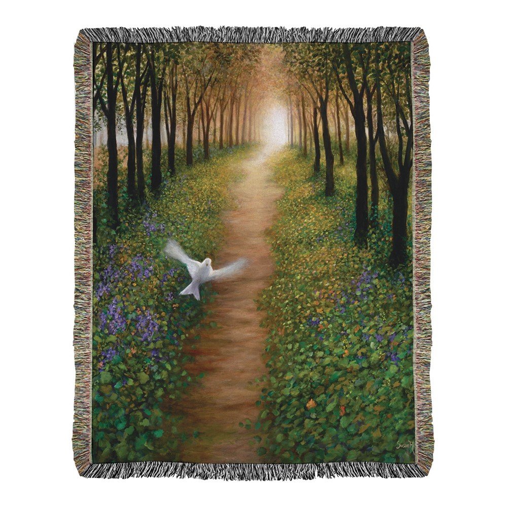 Wings of a Dove Cotton Woven Blanket Throw – Made in the USA (50×60)