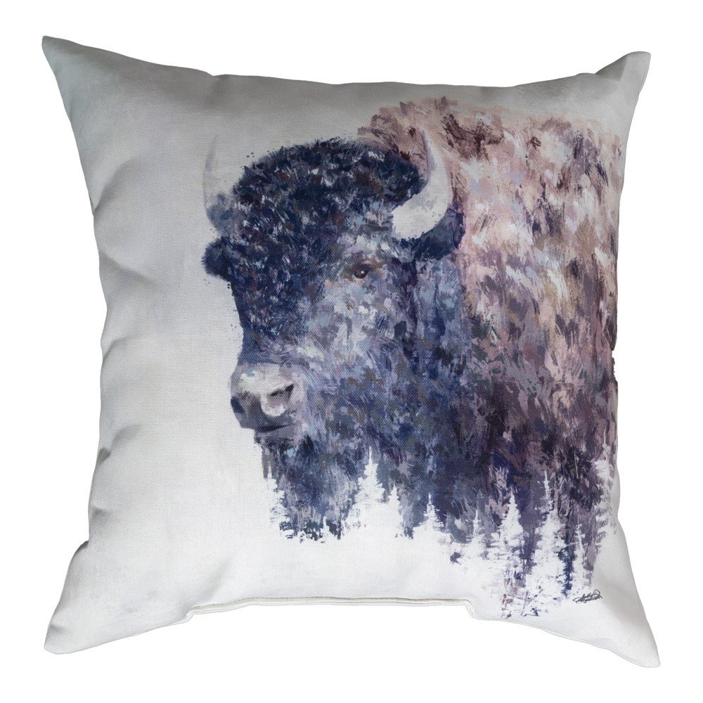 Whispers Of The Wild - Buffalo Climaweave Pillow 18″ x 18″ (Set of 2)