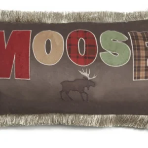 Faux Leather Moose Pillow