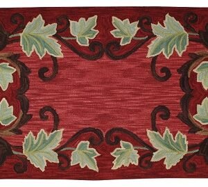 Fall Hooked Leaves Rug "Cashiers"