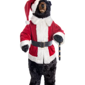 Ditz Designs Standing Santa Black Bear 58 in. Smile