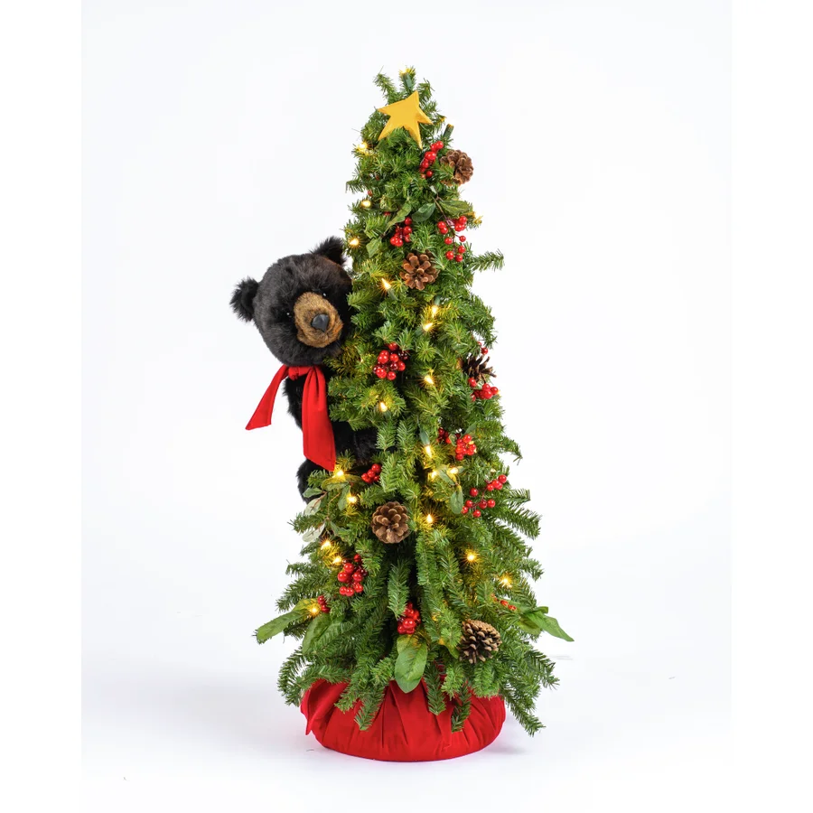 Ditz Designs Climbing Christmas Black Bear Tree - 40 Inches