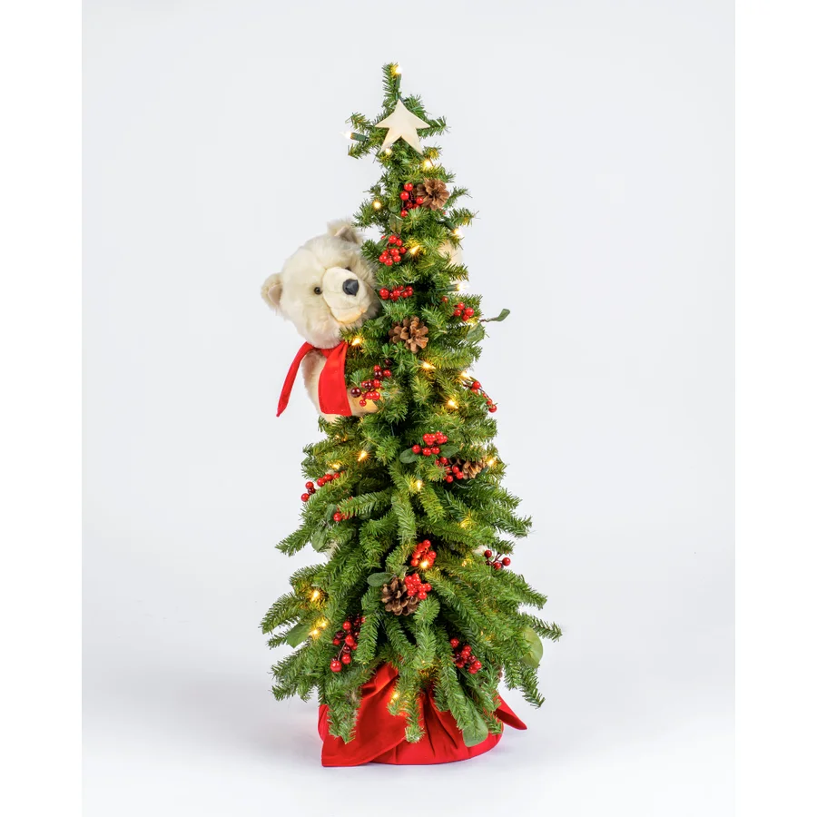 Ditz Designs Christmas Climbing Polar Bear Tree – 40 Inches