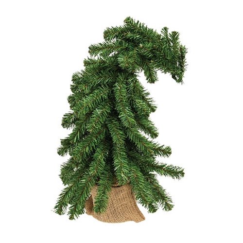 Bendable Alpine Tree with Burlap Base, 18"