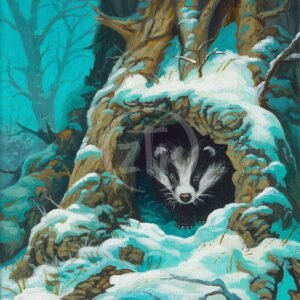 Badger's Den - 12″ x 9″ Limited Edition Canvas