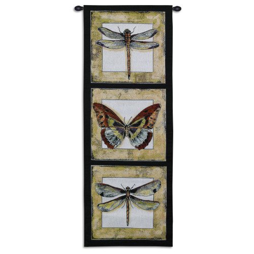 Butterfly and Dragonfly – Woven Tapestry Wall Art Hanging II