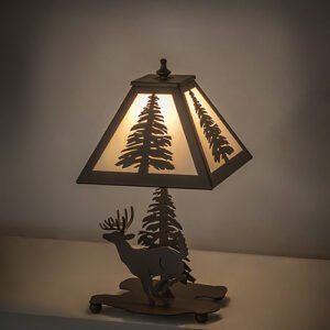 15" High Lone Deer Accent Lamp