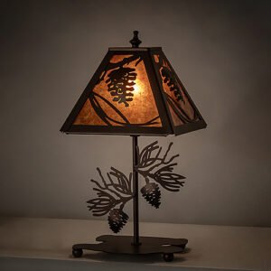 16" High Whispering Pines Accent Lamp