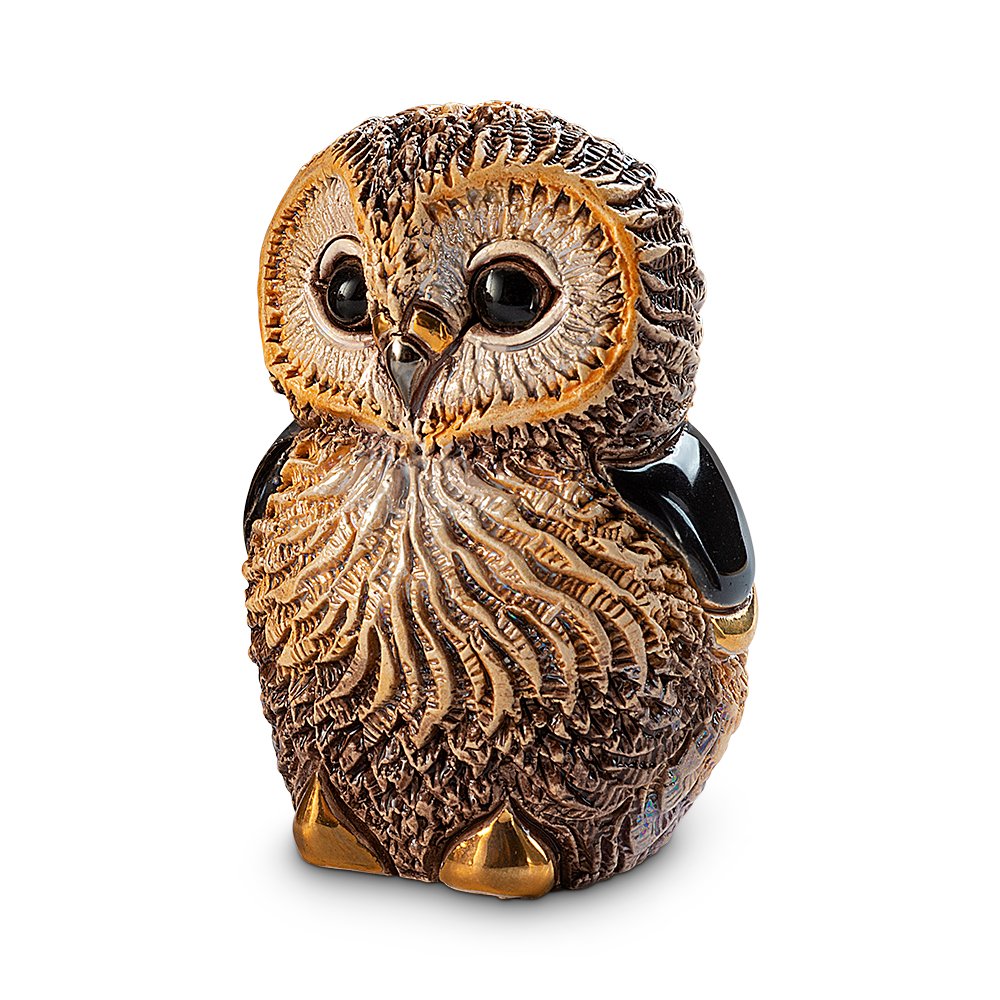 Baby African Cape Owl Figurine by De Rosa