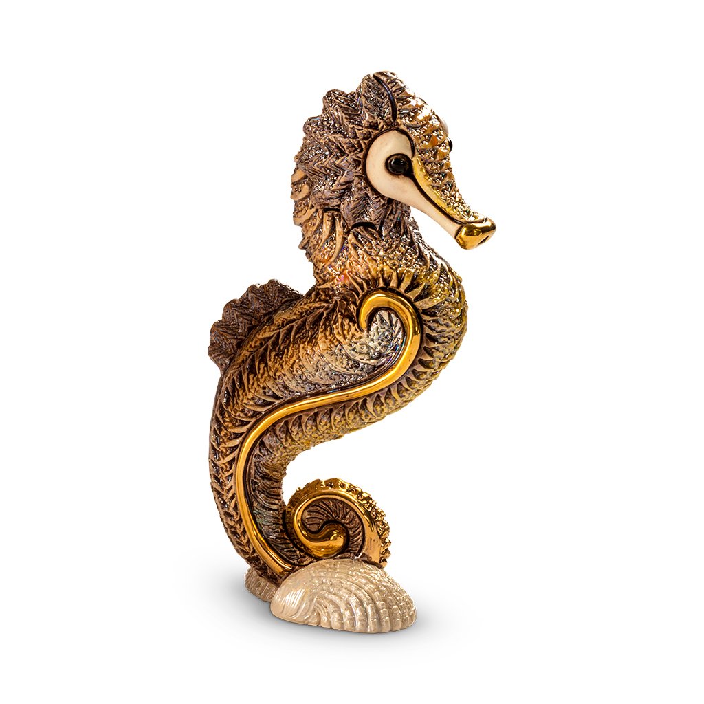 Brown Seahorse Figurine by De Rosa