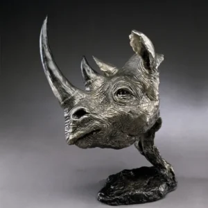 Black Rhino Sculpture by Mark Hopkins