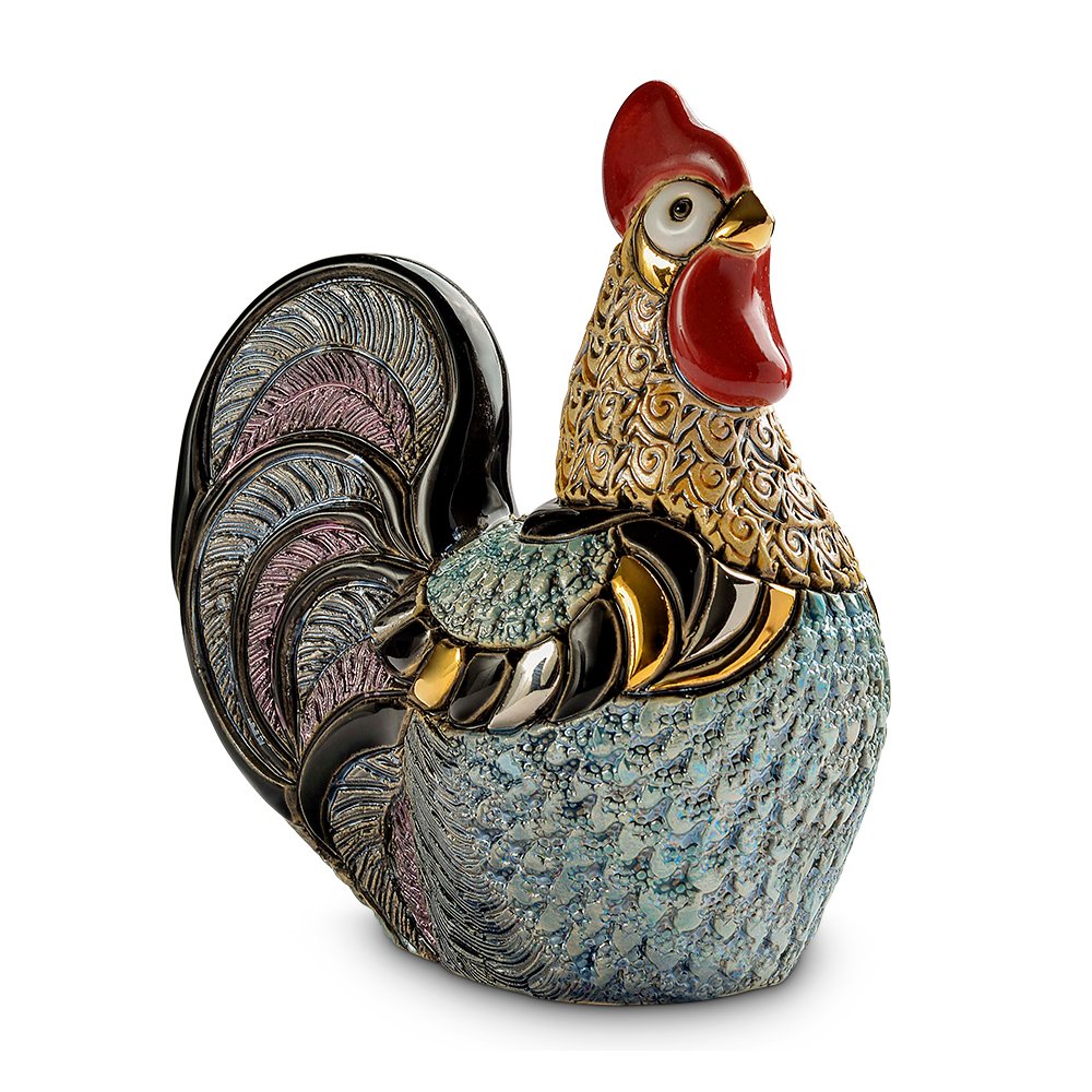 Rooster Figurine by De Rosa