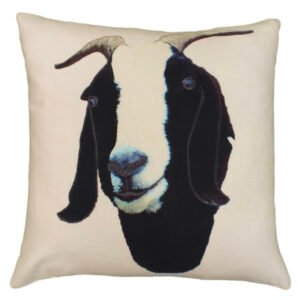 Farm and Ranch Cotton Printed Throw Pillow – Carl the Goat