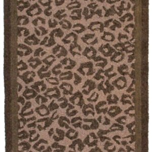 Outdoor Hand Hooked Wool Rug – Leopard Brown