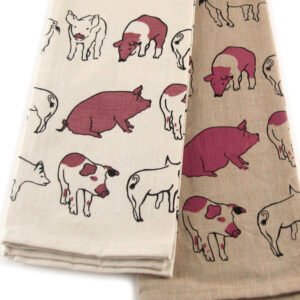 Farm and Ranch 100% Hand-loomed Cotton – Hog Wild Kitchen Towels (Pack of 6)