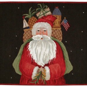 Christmas Hand Hooked Wool Rug – Santa With Gifts