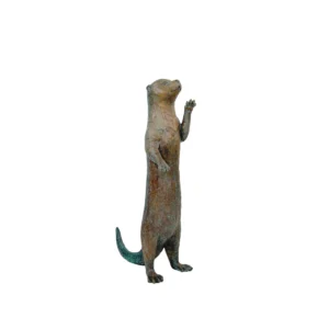 Standing Otter Bronze Fountain Statue