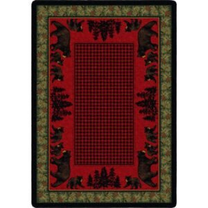 Bear Family - Multi - Mountain Lodge Retreat Area Rug
