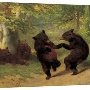 Dancing Bears –  28 x 22 in. Premium Museum Wrapped Canvas