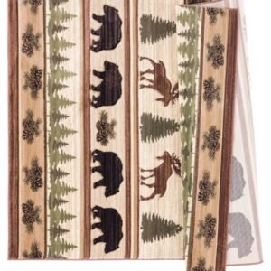 Ontario Wilderness – Rustic Cabin Retreat Area Rug