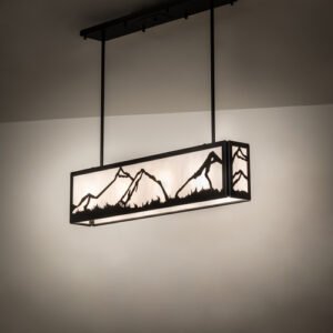 34" Long Mountain Range Oblong Pendant