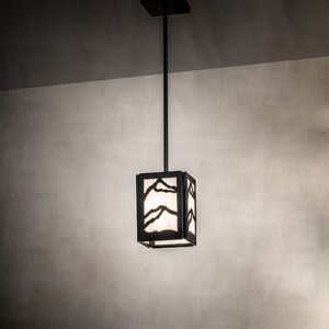 6" Square Mountain Range Mini Pendant
