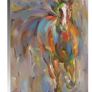 Wild and Free Painted Horse – Blaze - 24 x 32 in. Premium Museum Wrapped Canvas