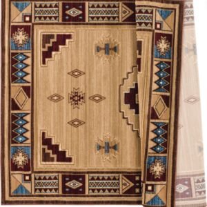 Southwest-Inspired – Rustic Cabin Retreat Area Rug