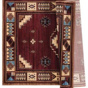 Southwest-Inspired – Rustic Cabin Retreat Area Rug
