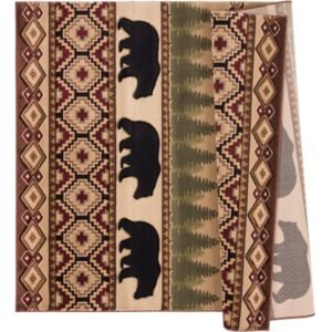 Great Smoky Mountains Inspired – Rustic Cottage Retreat Area Rug