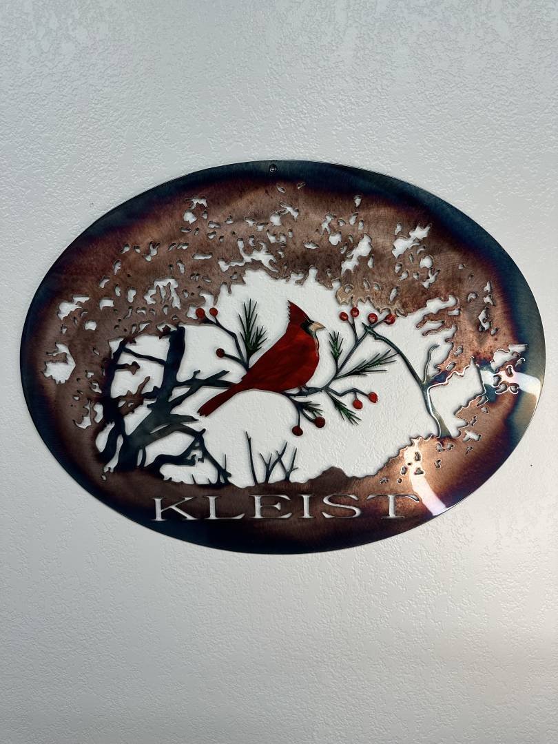 A Visit From Heaven - Cardinal - Custom Lettering Wall Art A Visit From Heaven - Cardinal - Custom Lettering Wall Art