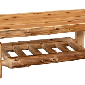 Cedar Log Rectangle Coffee Table - 40" x 20"
