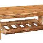 Cedar Log Rectangle Coffee Table - 48" x 24"