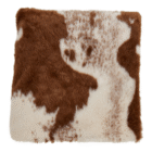 Faux Fur Cow Hide Throw - Brown
