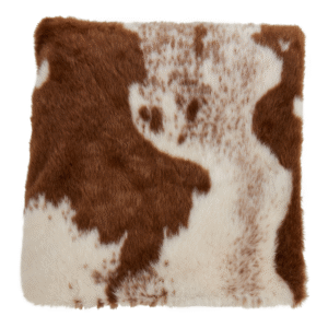 Faux Fur Cow Hide Throw - Brown