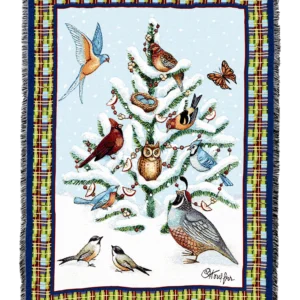 Winter Bird Haven Blanket Throw