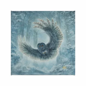 Snowy Owl - 14" x 14" Gallery Wrapped Canvas